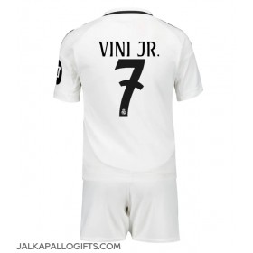 Real Madrid Vinicius Junior #7 Koti Peliasu Lasten 2024-25 Lyhythihainen (+ Lyhyet housut)